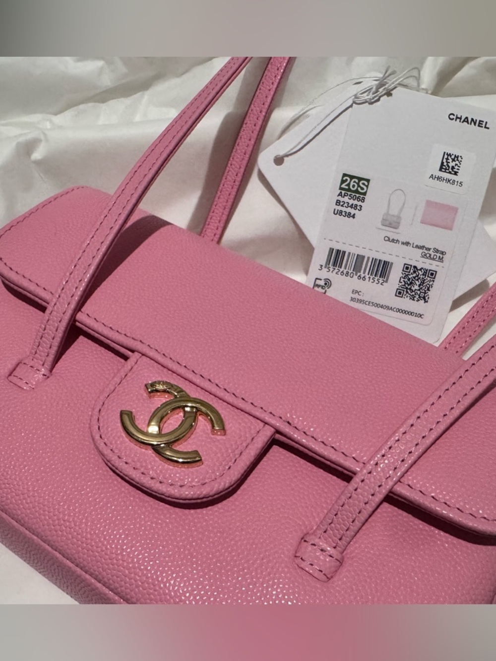 NWT Chanel SS26 preppy coco pink SLG - Picture 4 of 7